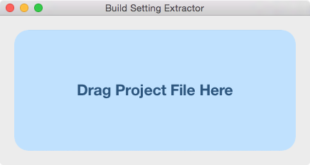 Screenshot of Build Setting Extractor 1.0