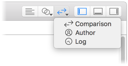 Screen capture of hypothetical Xcode showing an Author menu item instead of Blame